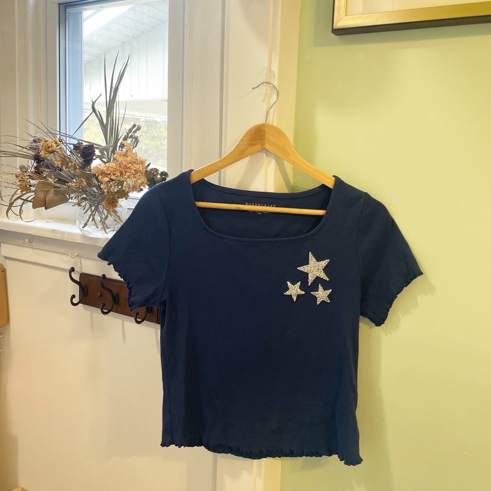 Star Beaded Shirt - Navy Blue - Eras Tour vibes